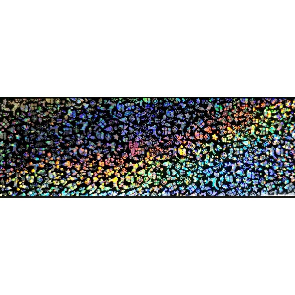 Folii de transfer cu modele de Craciun Negre Holografice F177